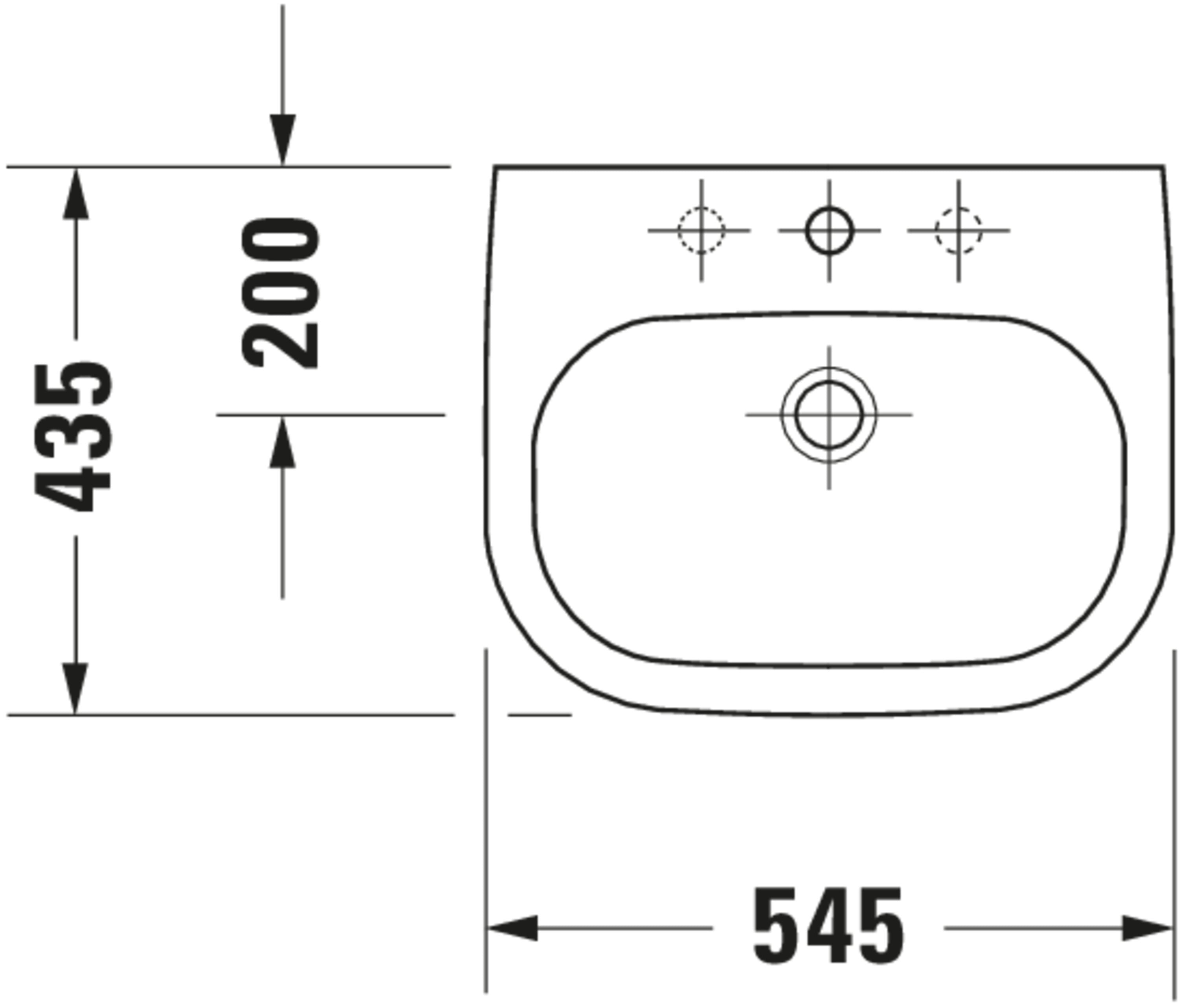D-Code 21 1/2" Rectangular Drop In Sink in White with Single Faucet Hole and Overflow