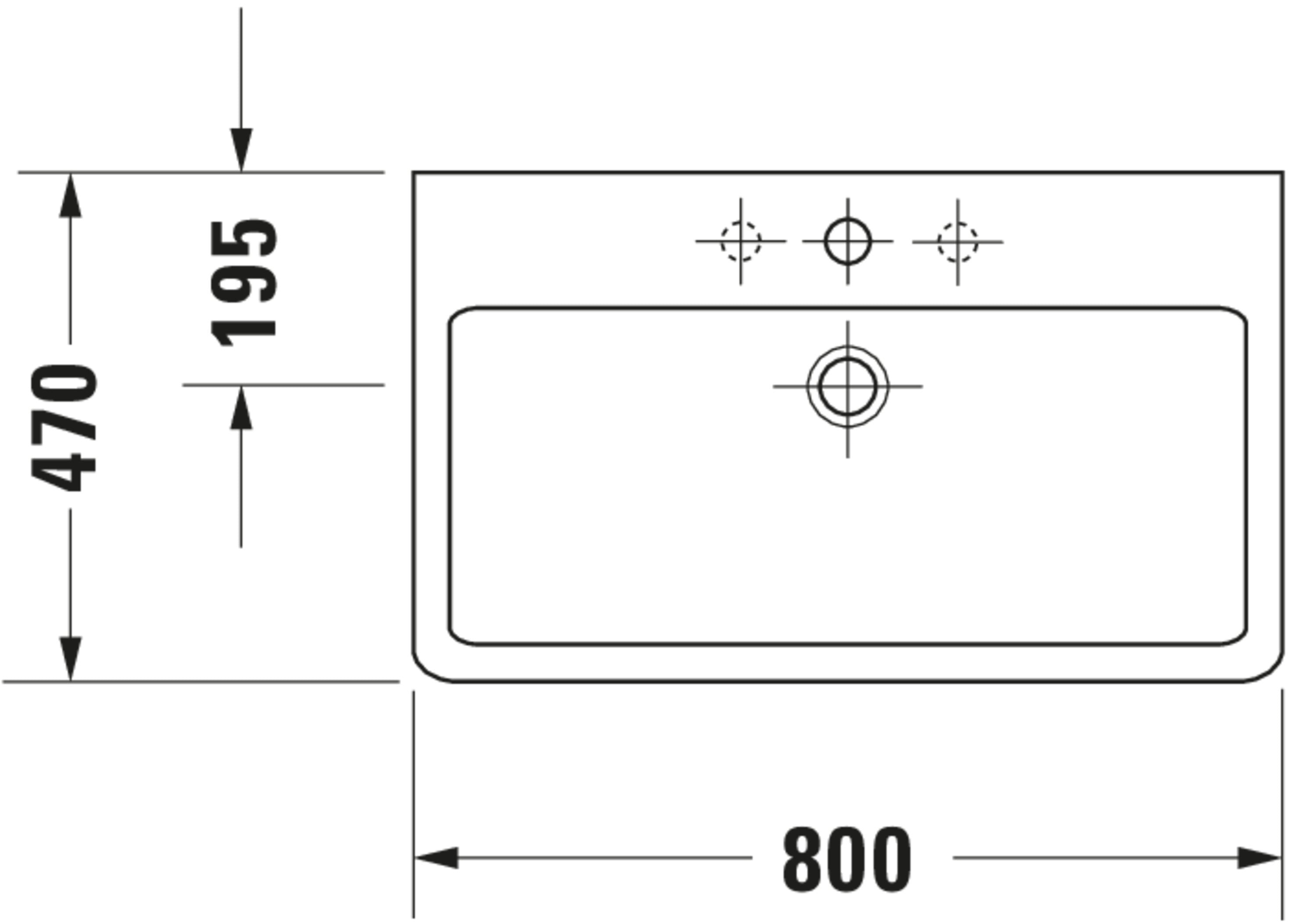 Vero 31 1/2" Rectangular Wall Mounted Sink in White with Single Faucet Hole and with Overflow