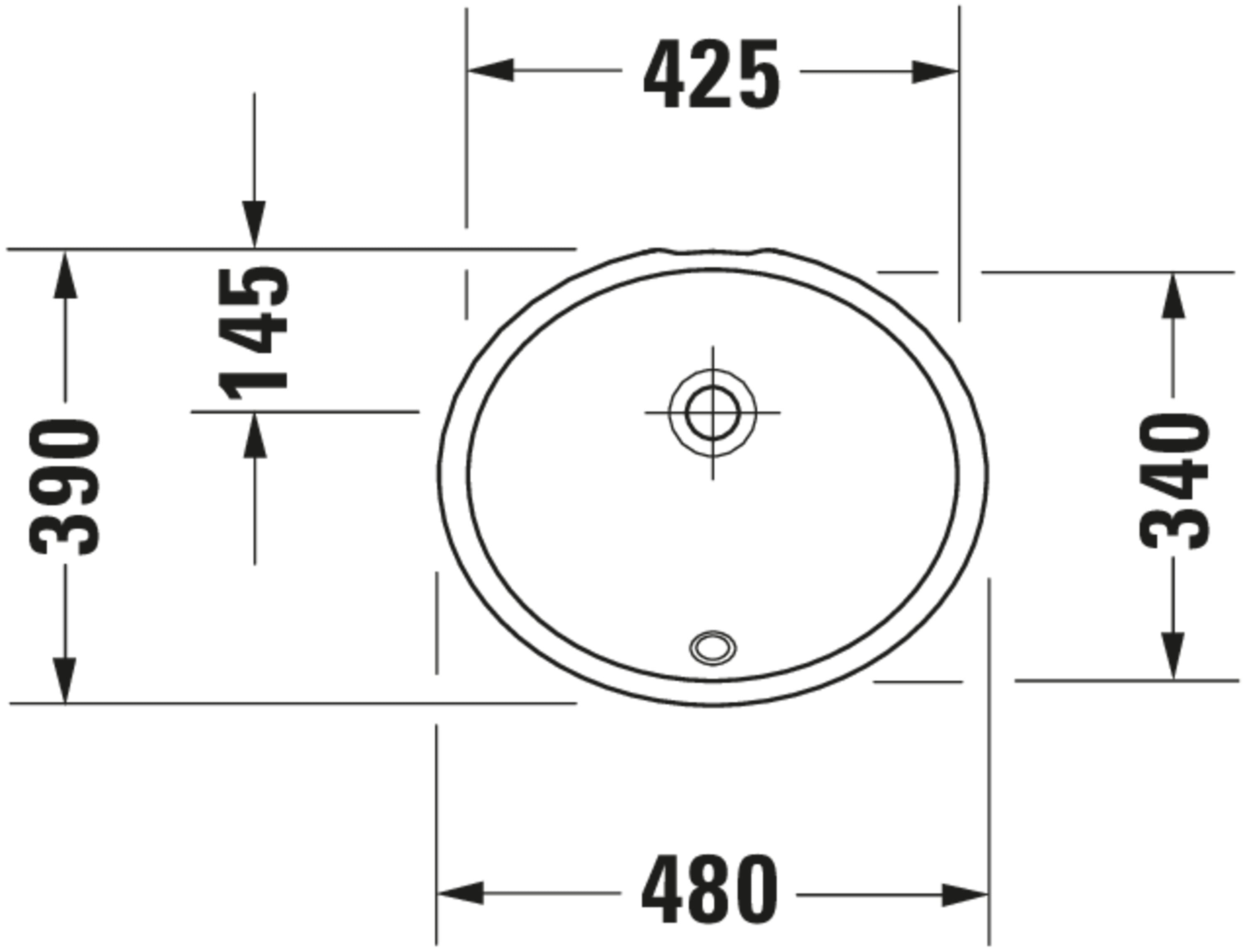 Design Classics 18 1/8" Oval Undermount Sink in White with Overflow
