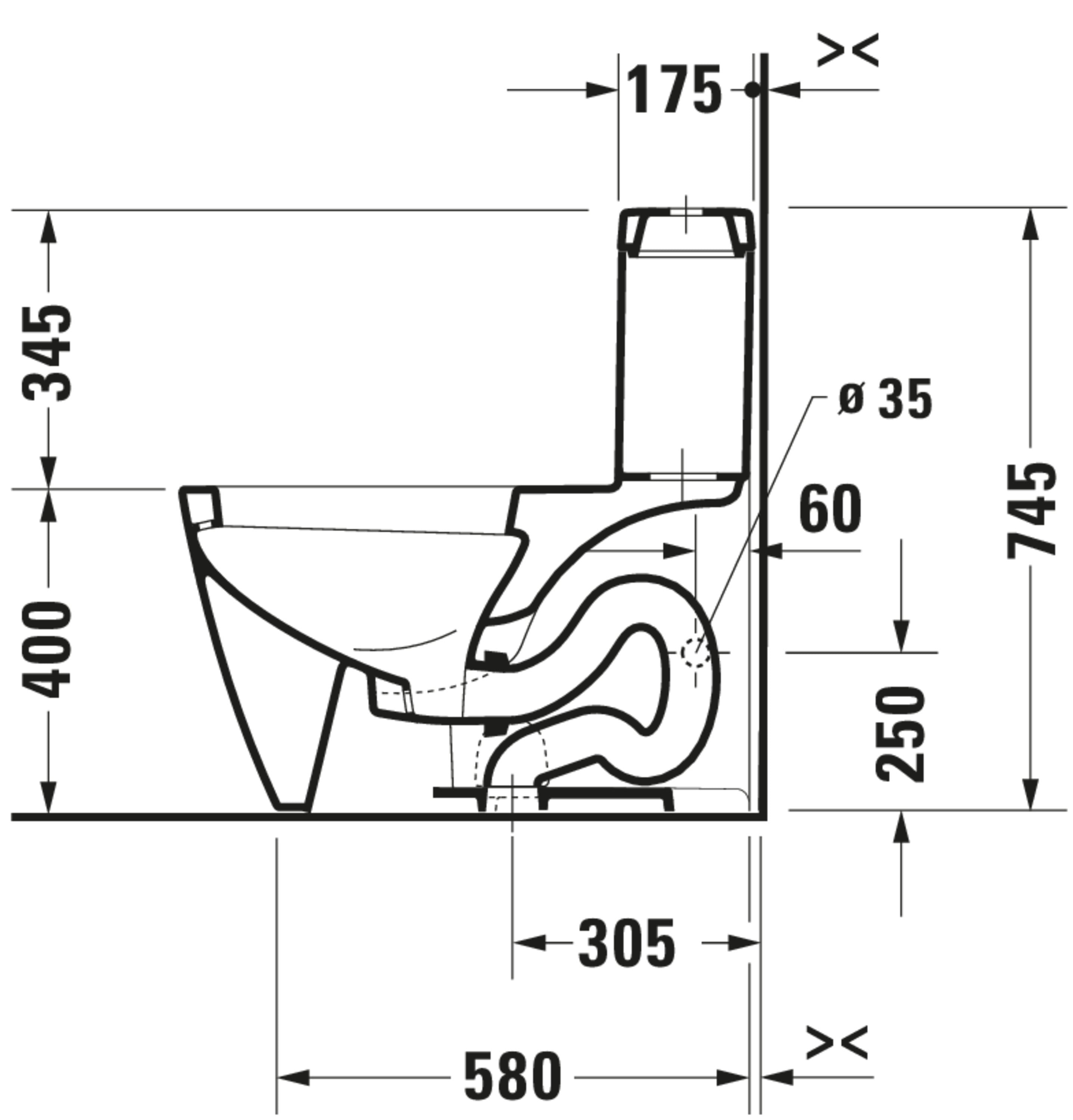 Happy D.2 1.32/0.92 GPF Dual Flush Elongated One Piece Toilet in White, Top Push Button Flush - Seat Sold Separately
