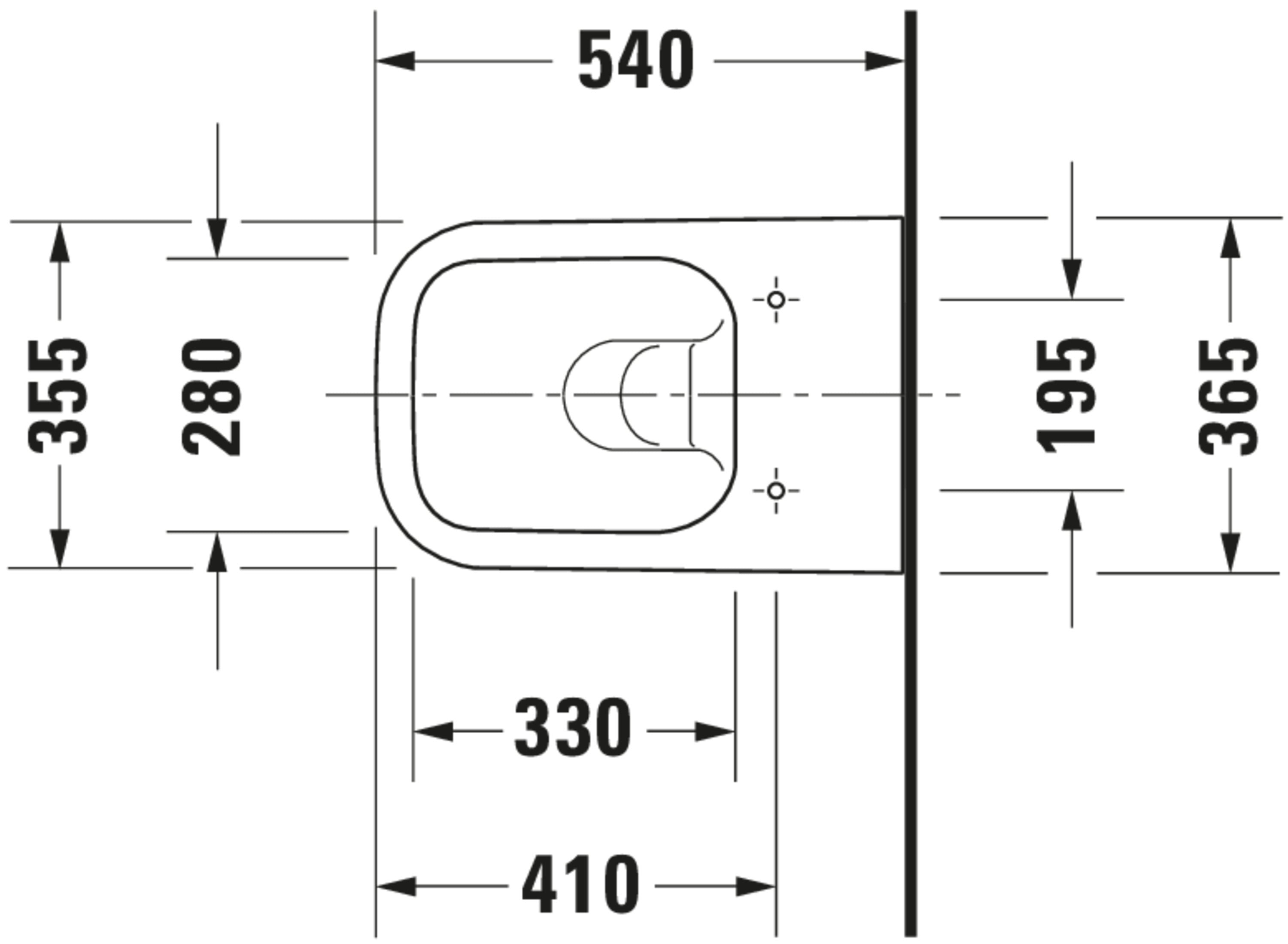 Happy D.2 1.6/0.8 GPF Dual Flush Rimless ADA Compliant Compact Elongated Wall Mounted Toilet in White - Seat, Actuator, and In-Wall Tank and Carrier Sold Separately