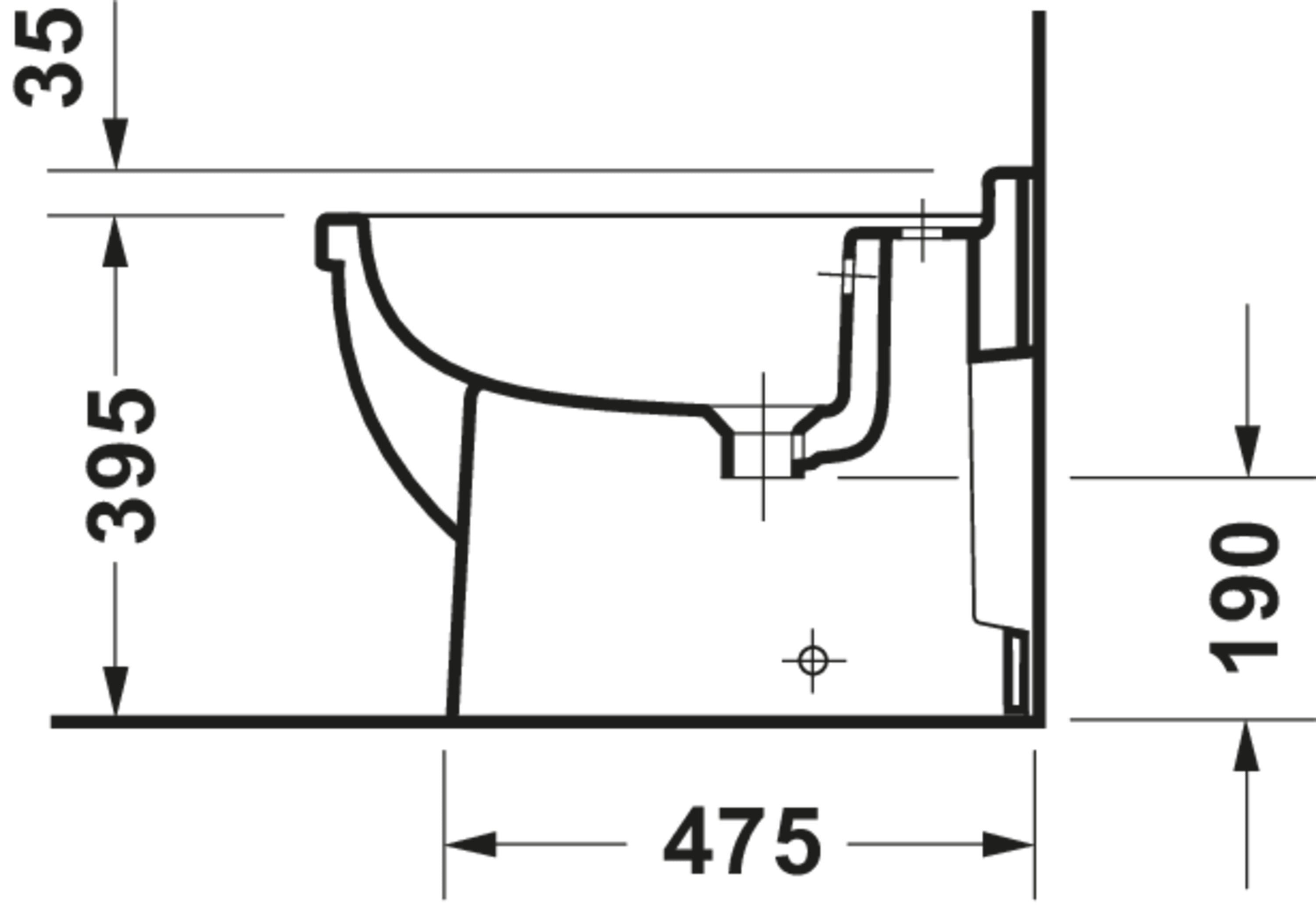 Starck 3 Single Hole Horizontal Spray Floorstanding Bidet in White