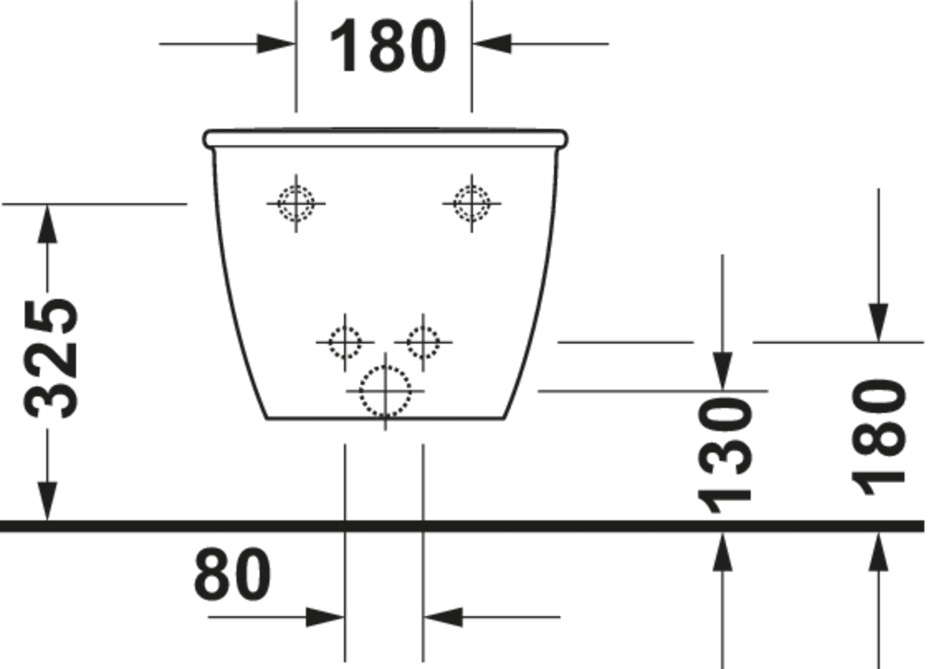 Darling New Single Hole Horizontal Spray Wall Mount Bidet in White