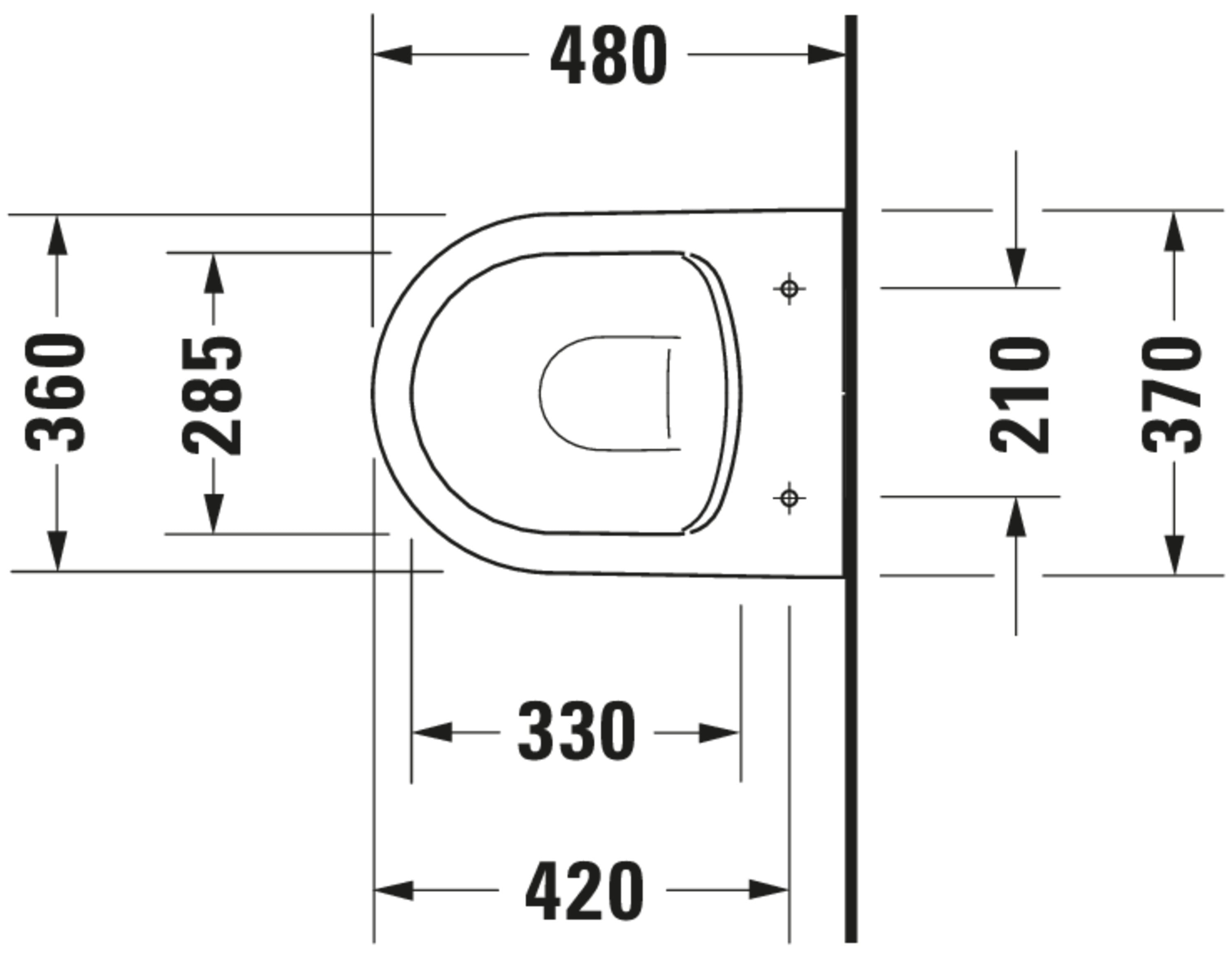 ME by Starck 1.28/0.8 GPF Dual Flush Rimless ADA Compliant Round Wall Mounted Toilet in White - Seat, Actuator, and In-Wall Tank and Carrier Sold Separately