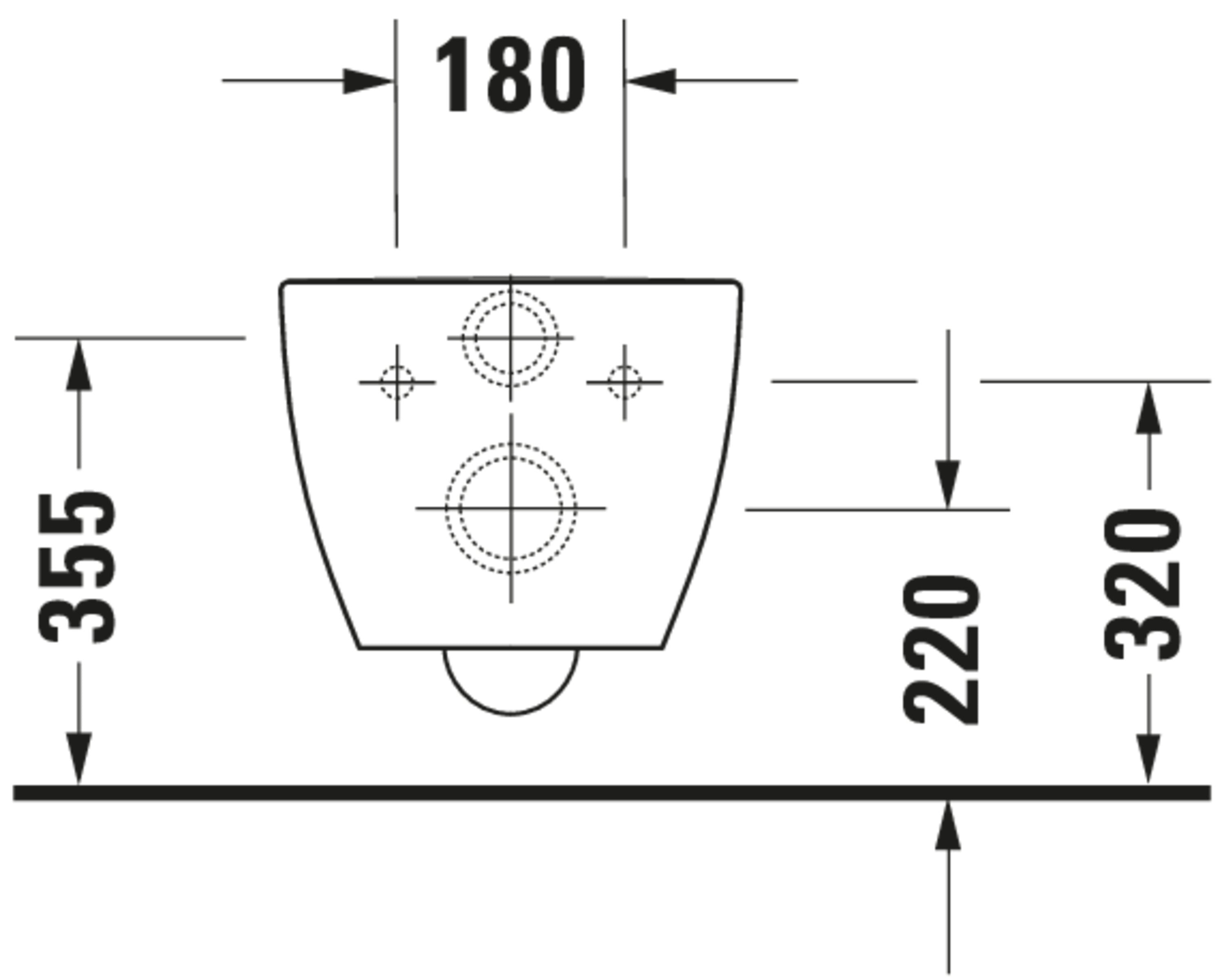 Happy D.2 1.6/0.8 GPF Dual Flush Rimless ADA Compliant Elongated Wall Mounted Toilet in White - Seat, Actuator, and In-Wall Tank and Carrier Sold Separately