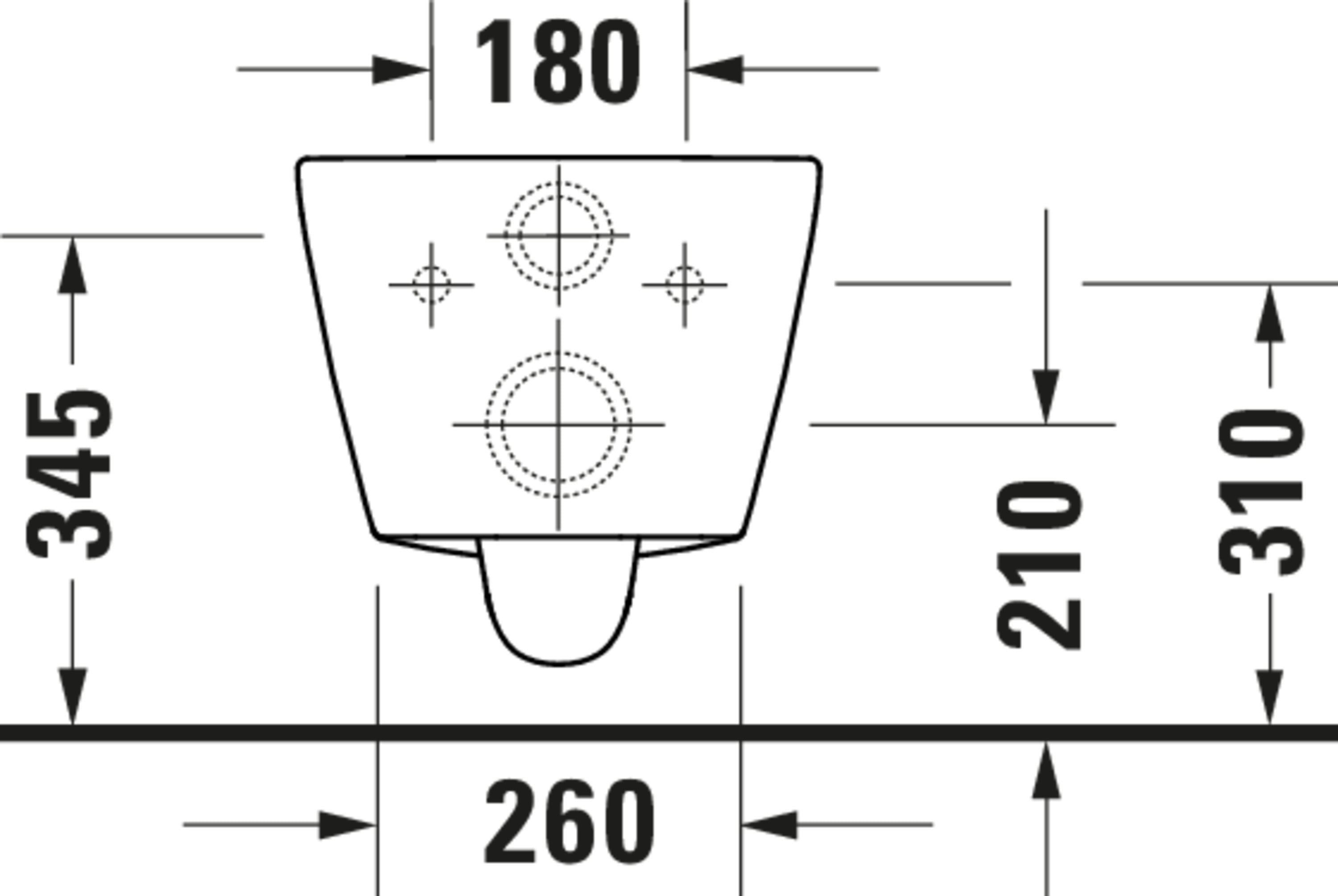 D-Neo 1.28/0.8 GPF Dual Flush Rimless ADA Compliant Round Wall Mounted Toilet in White
