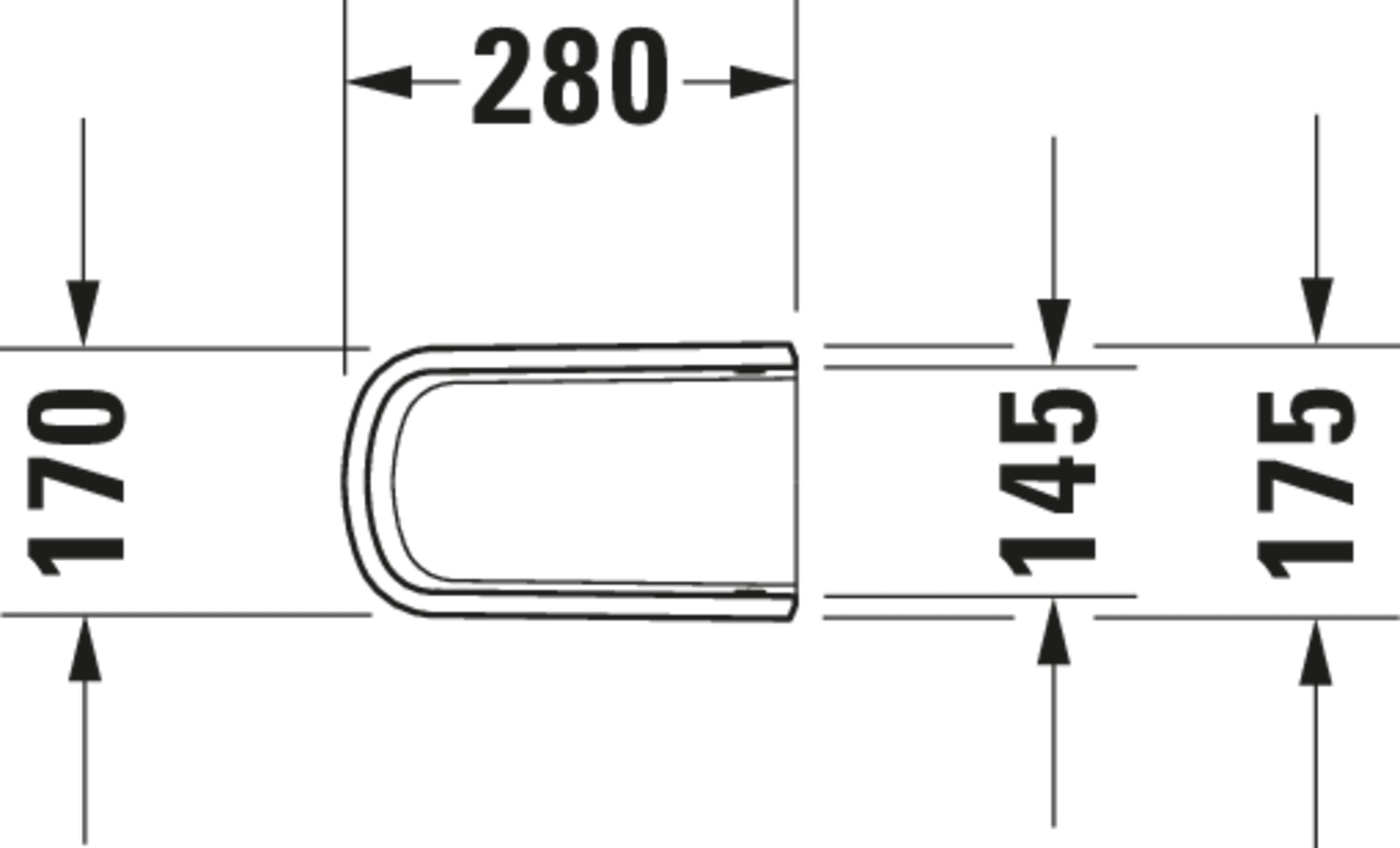 Starck 59" x 27 1/2" Rectangular Drop In Bathtub in White Acrylic with Reversible Drain, Drain Sold Separately
