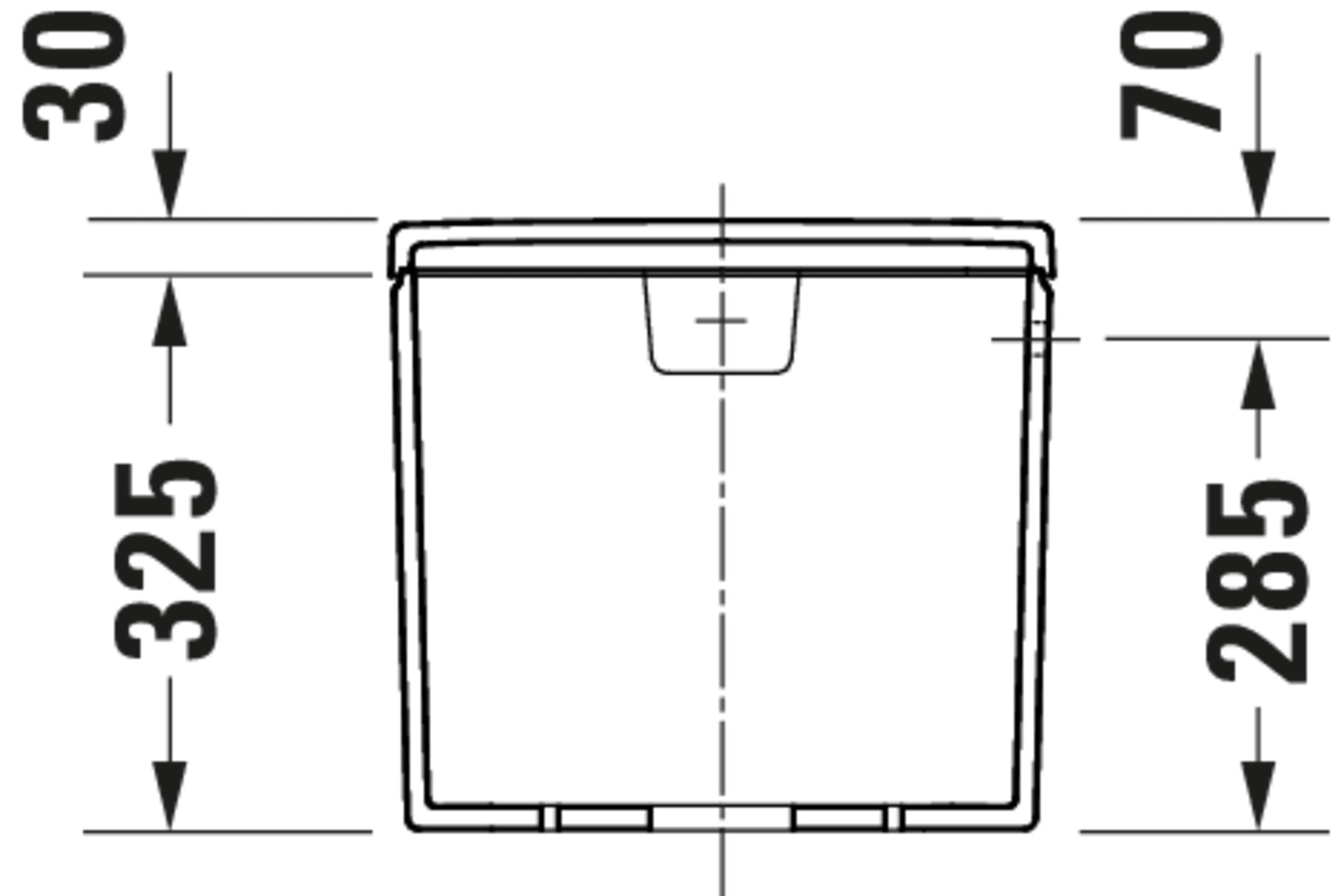 Duravit No.1 1.28 GPF Single Flush Toilet Tank in White with Right Lever Flush