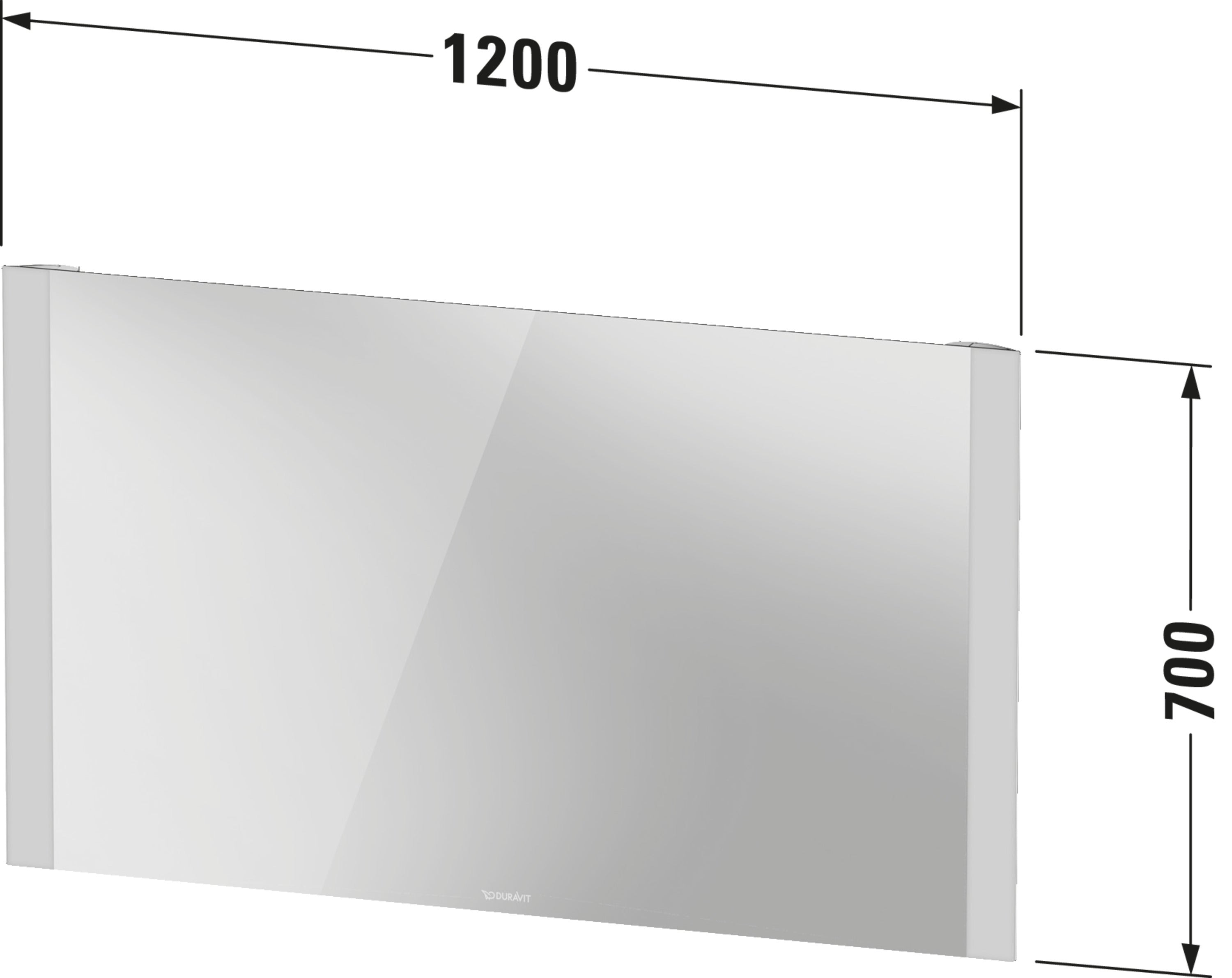 Light & Mirror Sensor Control LED Mirror in Aluminum, 4000K