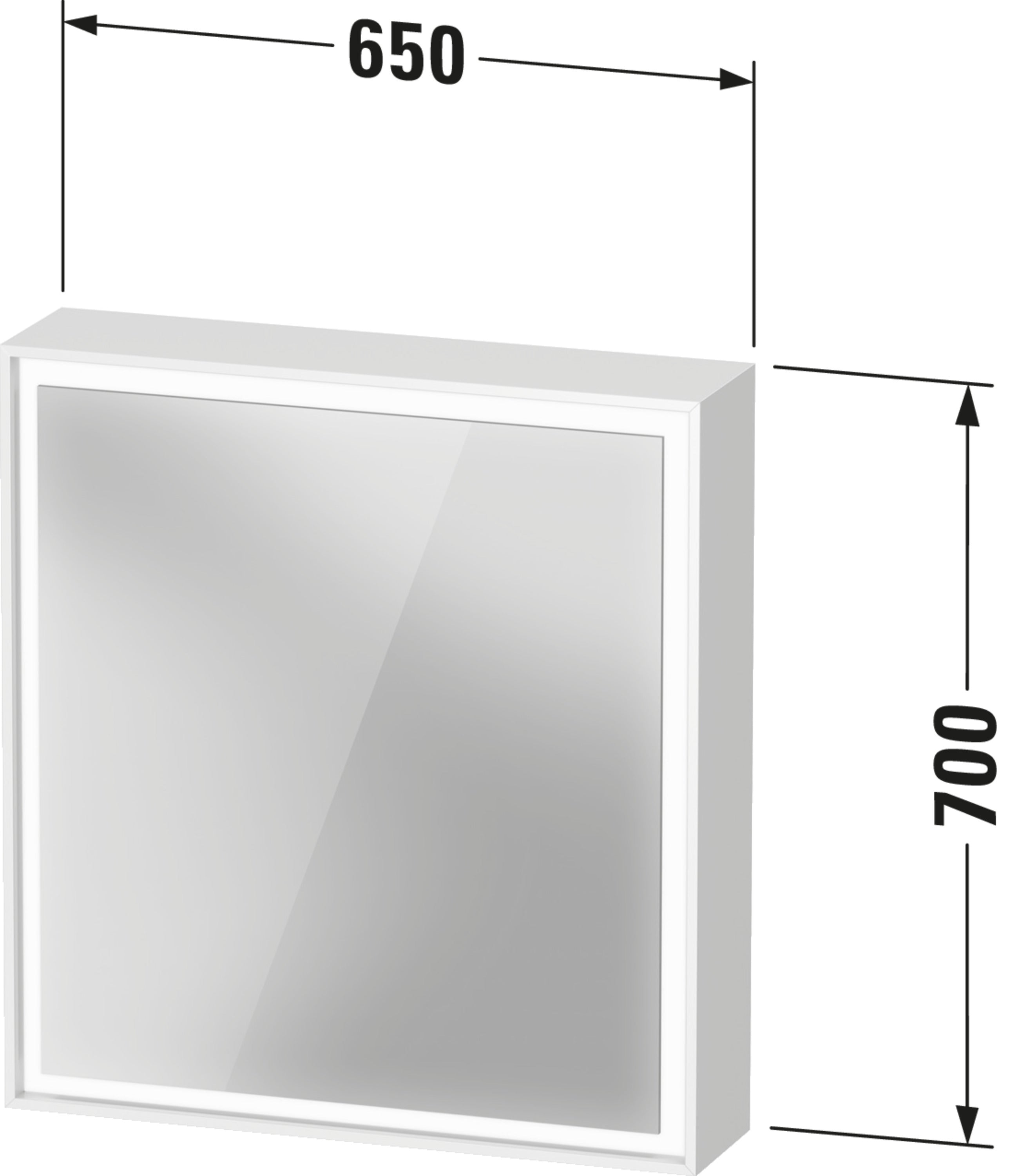L-Cube 25 5/8" x27 1/2" Left Hinge 1 Door LED Rectangular Medicine Cabinet in Aluminum