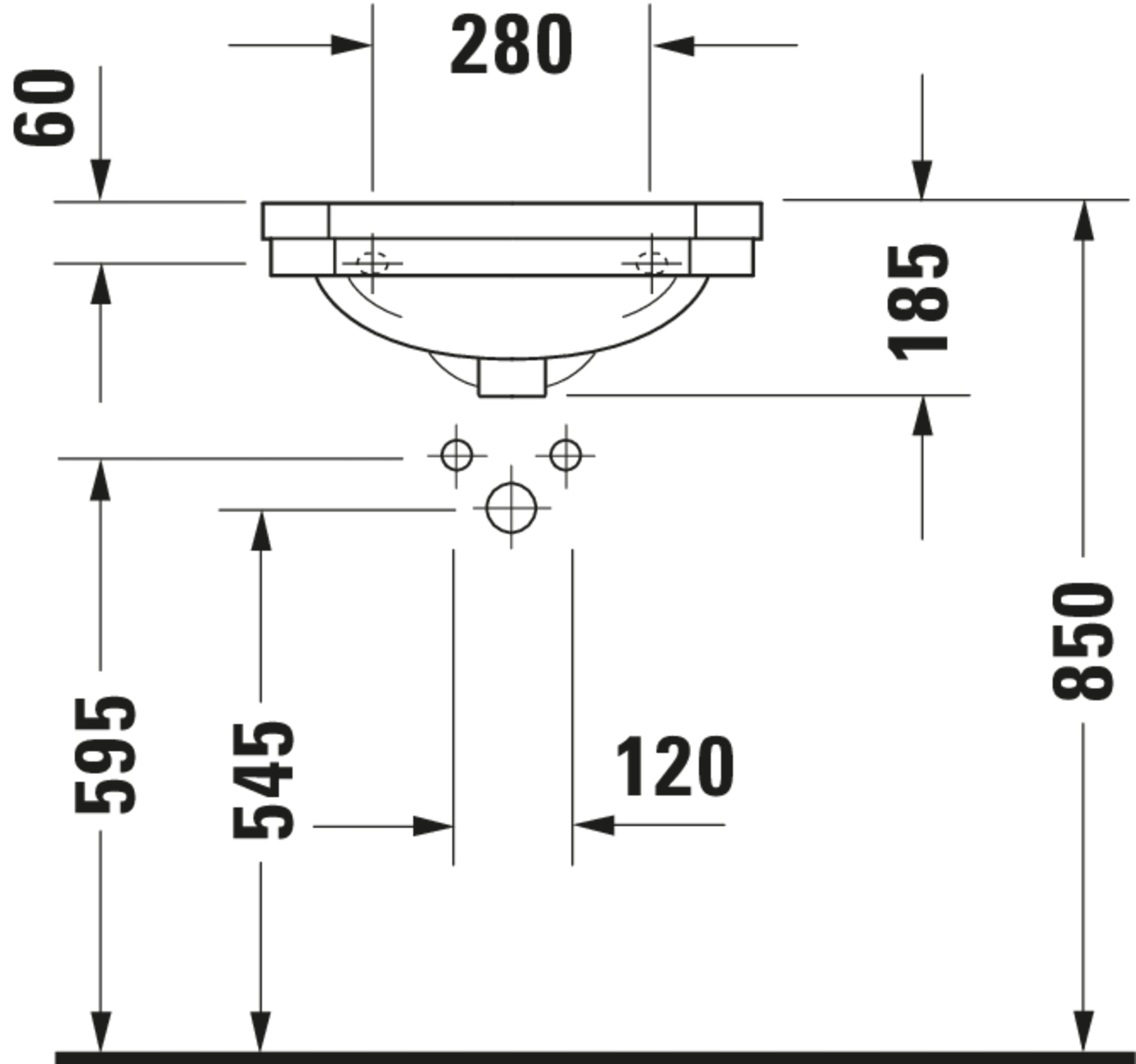 1930 Series 19 5/8" Octagonal Wall Mounted Sink in White with Single Faucet Hole and with Overflow