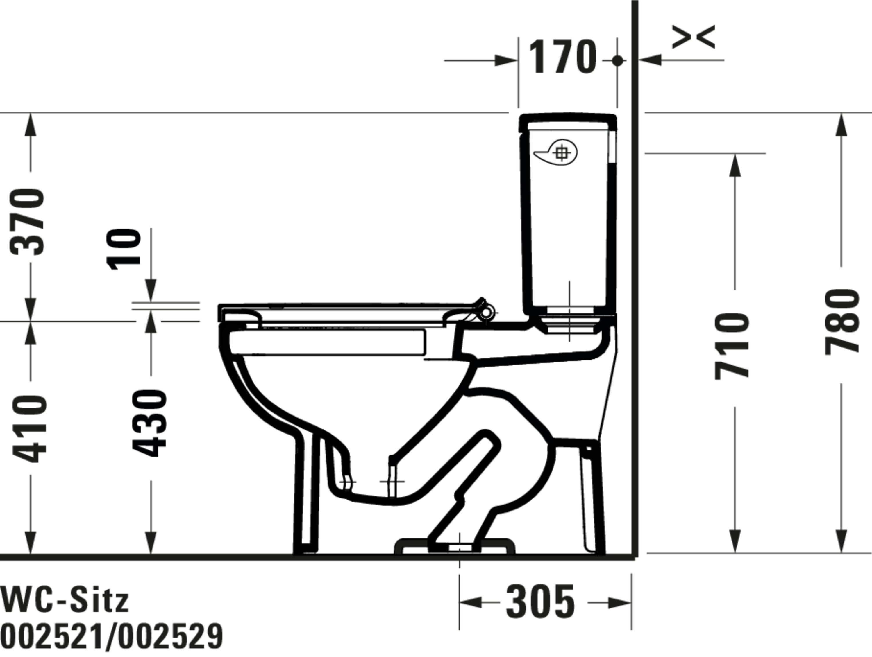 Duravit No.1 1.28 GPF Single Flush Rimless Elongated Toilet Bowl in White