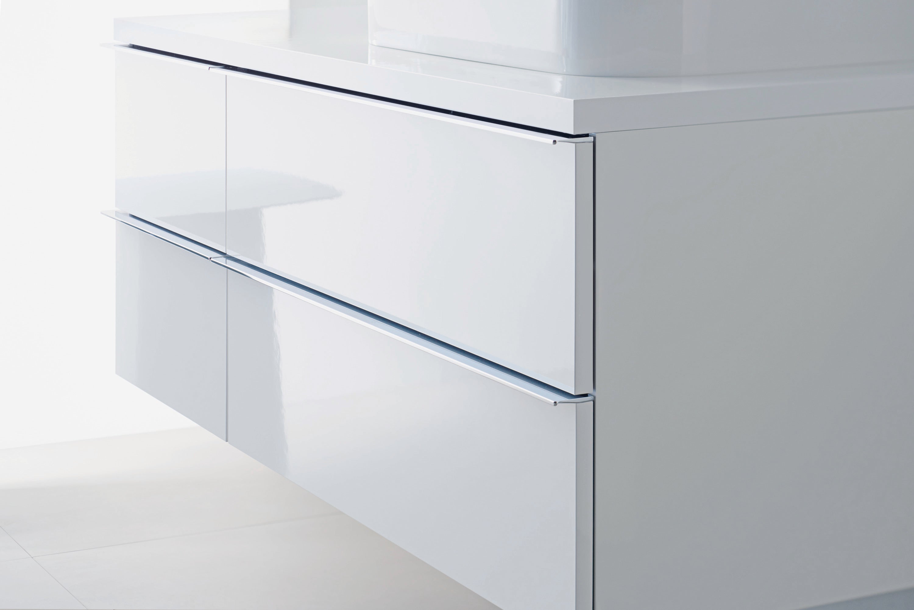 Happy D.2 23 5/8" Rectangular Wall Mounted Sink in White with Single Faucet Hole and with Overflow