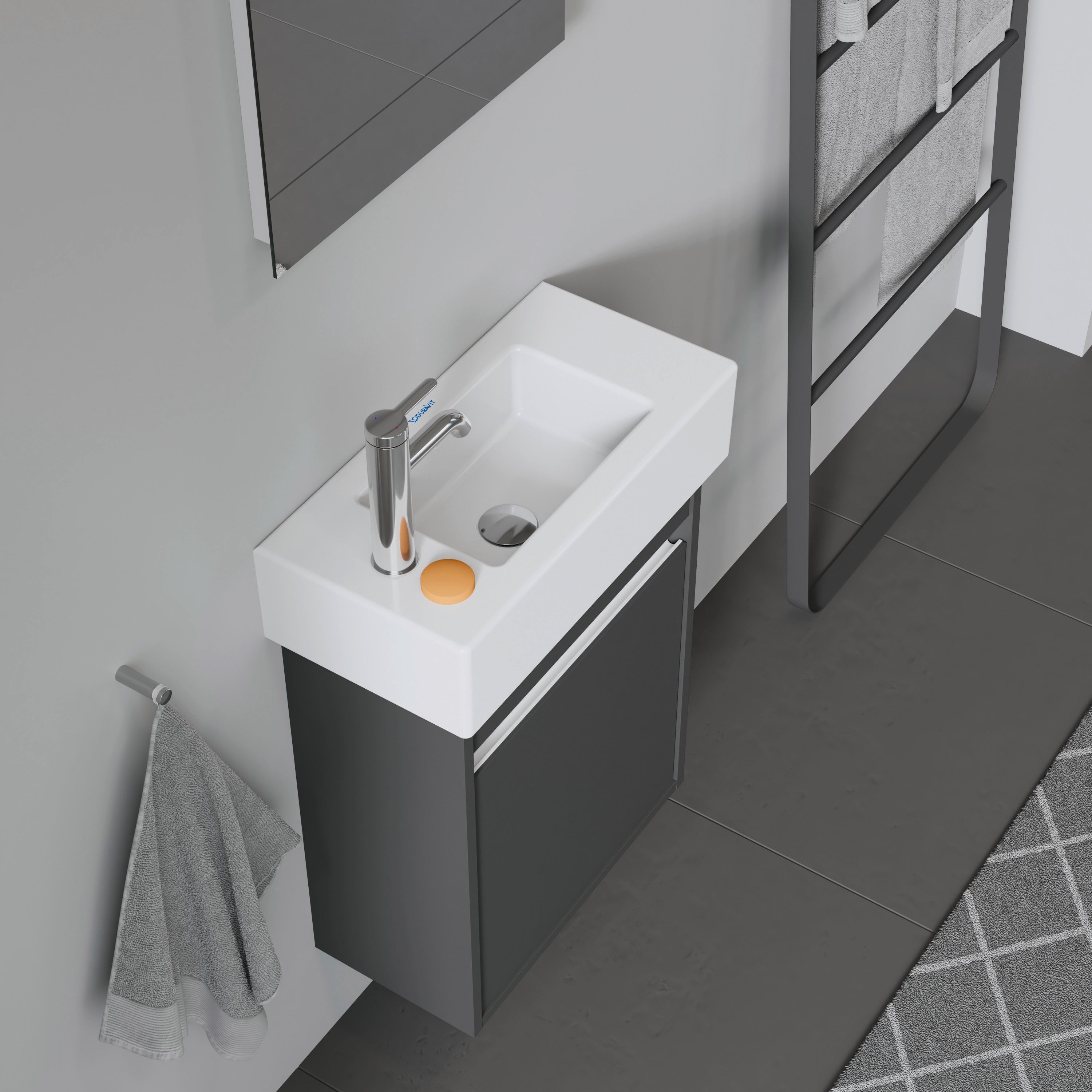 Vero 19 5/8" Rectangular Wall Mounted Sink in White with Single Faucet Hole and with Overflow