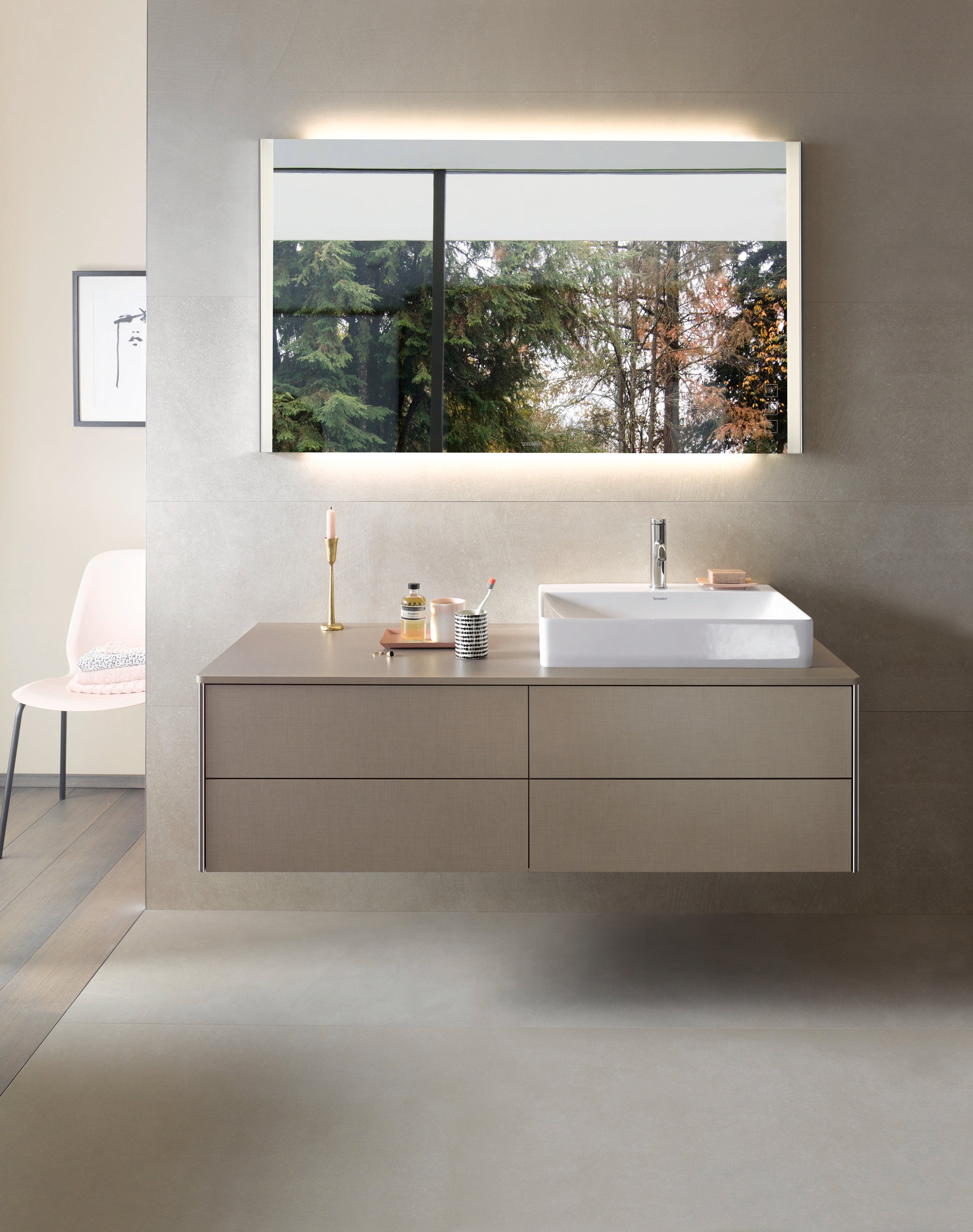 DuraSquare 23 5/8" Rectangular Wall Mounted Sink in White with Single Faucet Hole