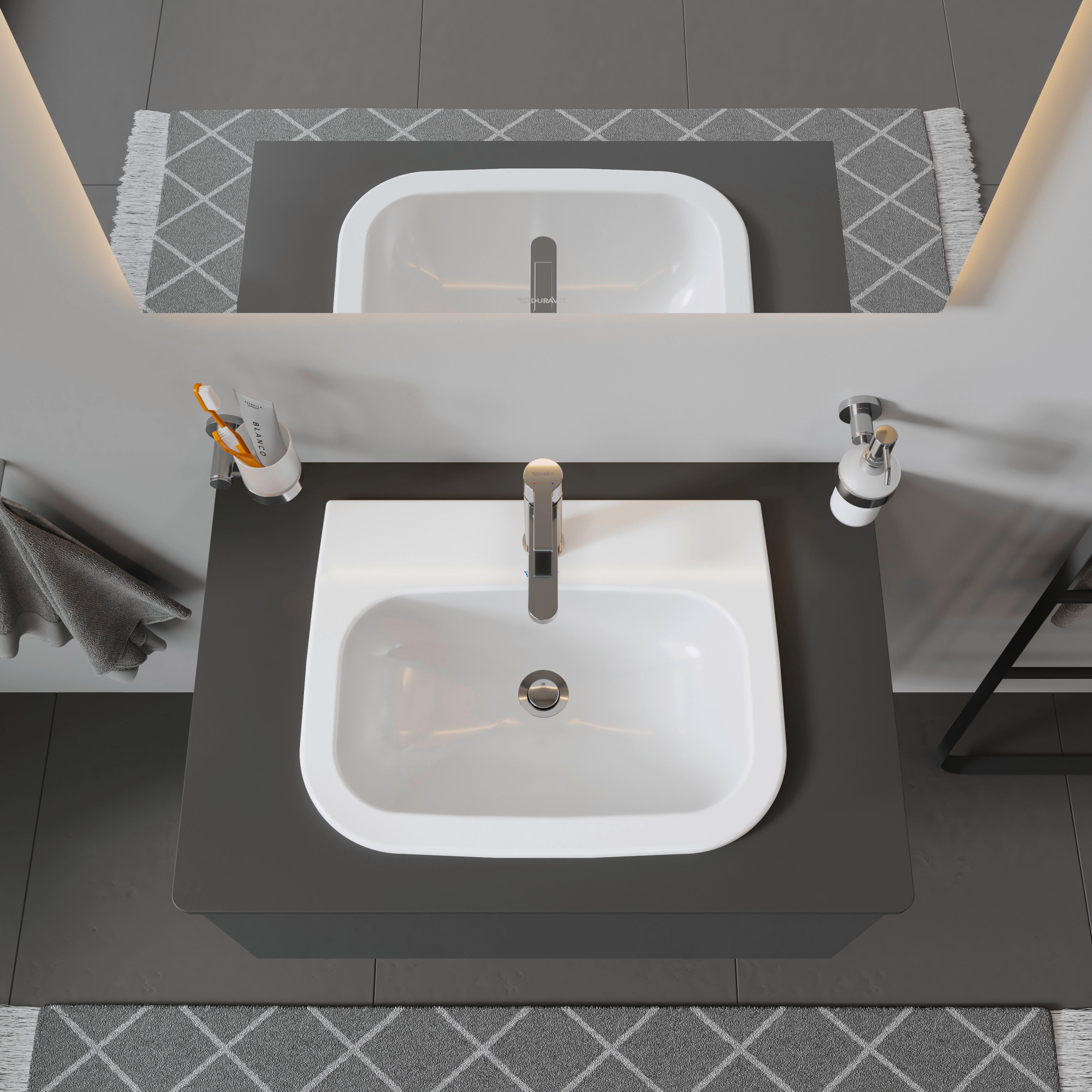 D-Code 21 1/2" Rectangular Drop In Sink in White with Single Faucet Hole and Overflow