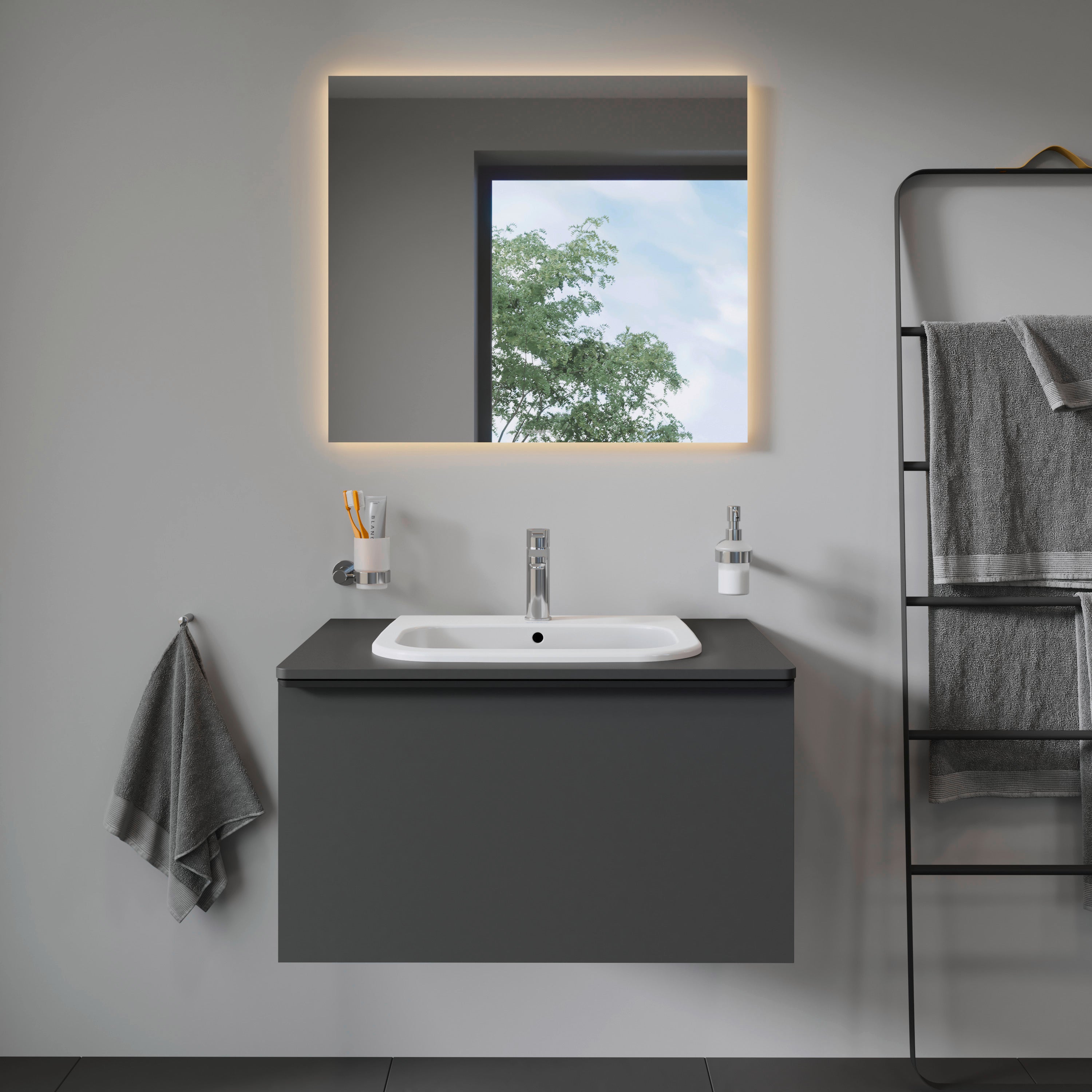 D-Code 21 1/2" Rectangular Drop In Sink in White with Single Faucet Hole and Overflow