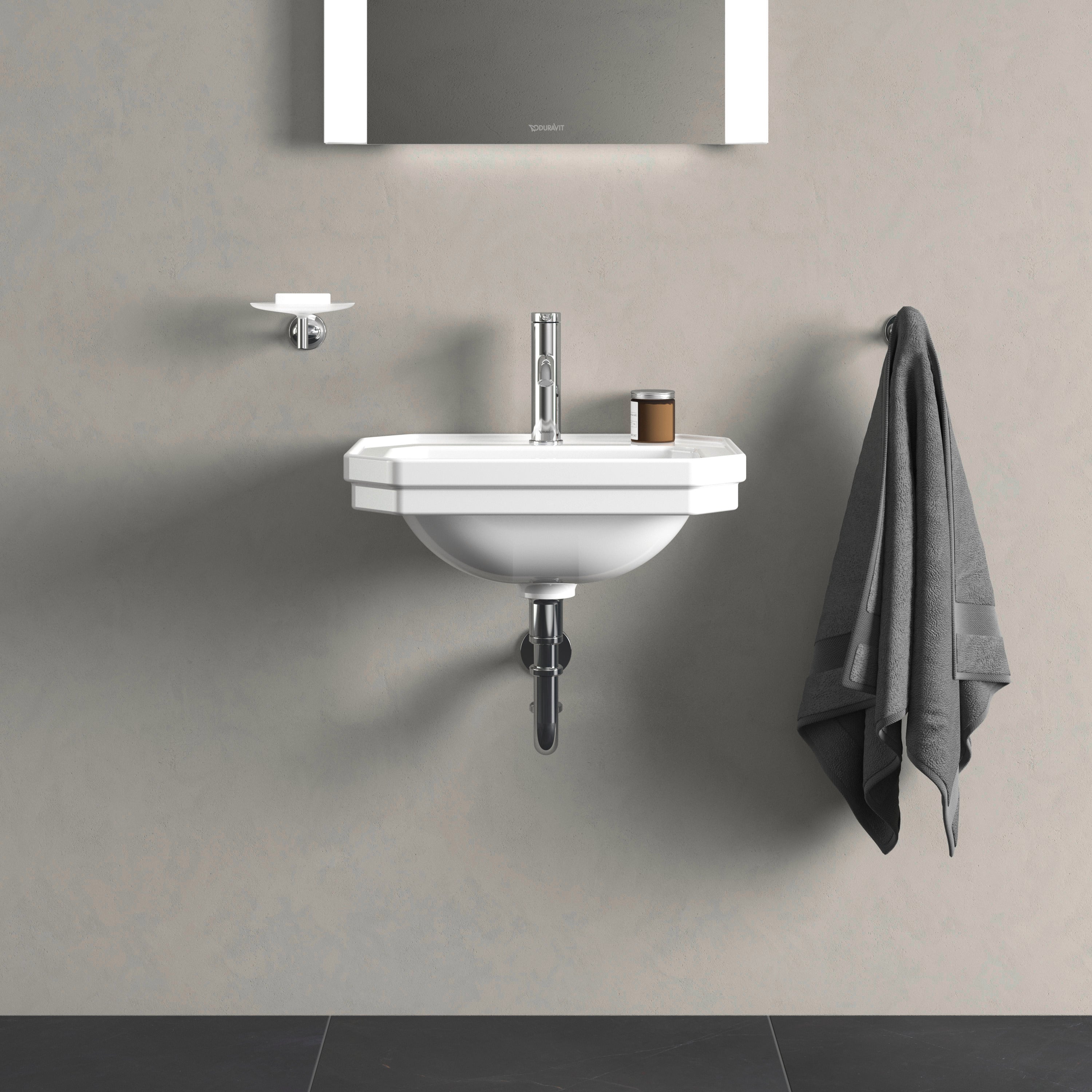 1930 Series 19 5/8" Octagonal Wall Mounted Sink in White with Single Faucet Hole and with Overflow
