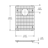 Elkay Stainless Steel 12-1/4" x 16-1/4" x 1-1/4" Bottom Grid, EBG1216