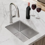 Elkay Crosstown 14" Rectangular Stainless Steel Bar/Prep Sink with Faucet, Polished Satin, 18 Gauge, ECTRU12179TFCC