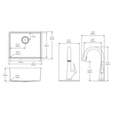 Elkay Crosstown 23" Undermount Stainless Steel Kitchen Sink Kit with Faucet, Single Bowl 18 Gauge, ECTRU21179TFLC