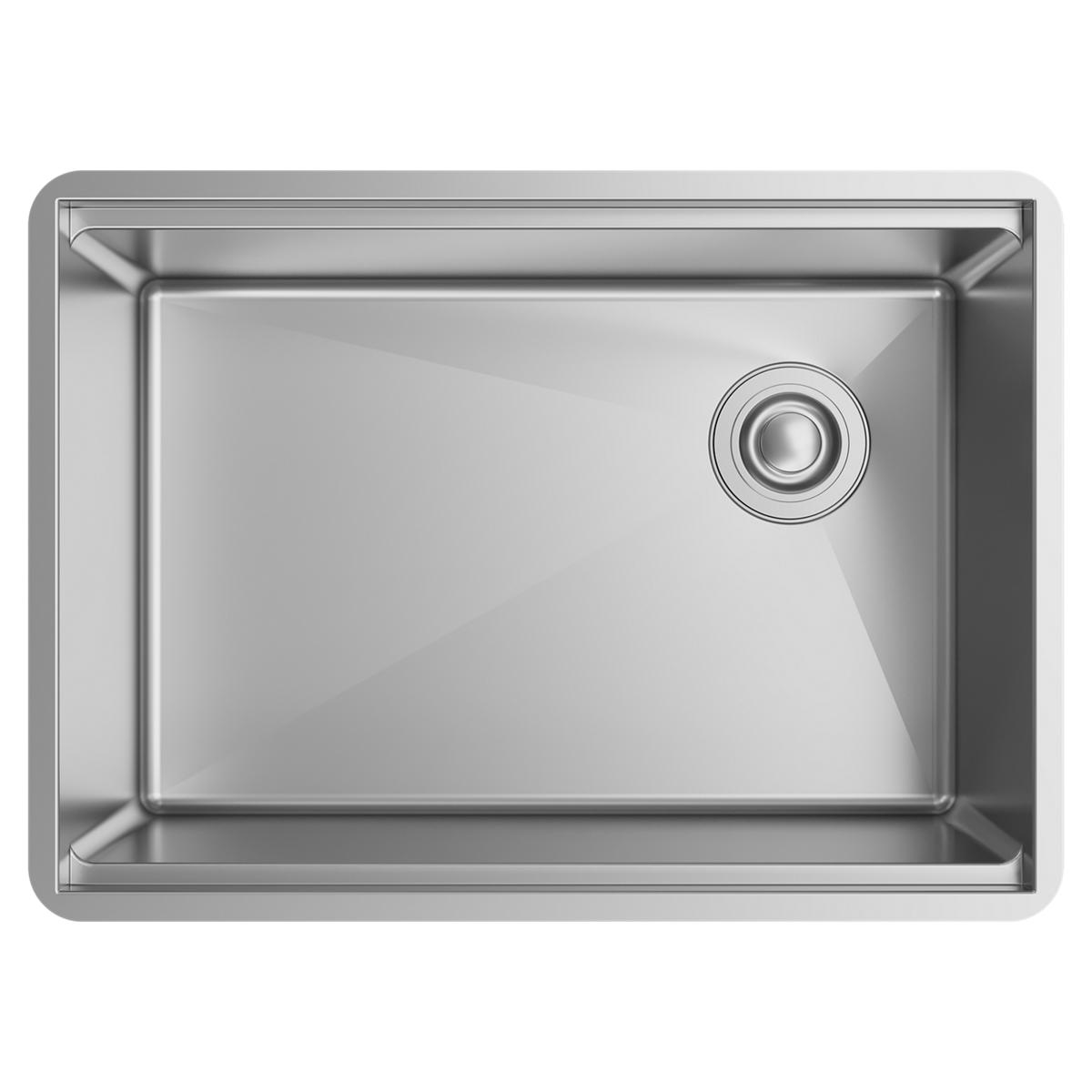 Elkay Crosstown 26" Undermount Stainless Steel Workstation Kitchen Sink Kit with Accessories, Polished Satin, 18 Gauge, ECTRU24169RTWC