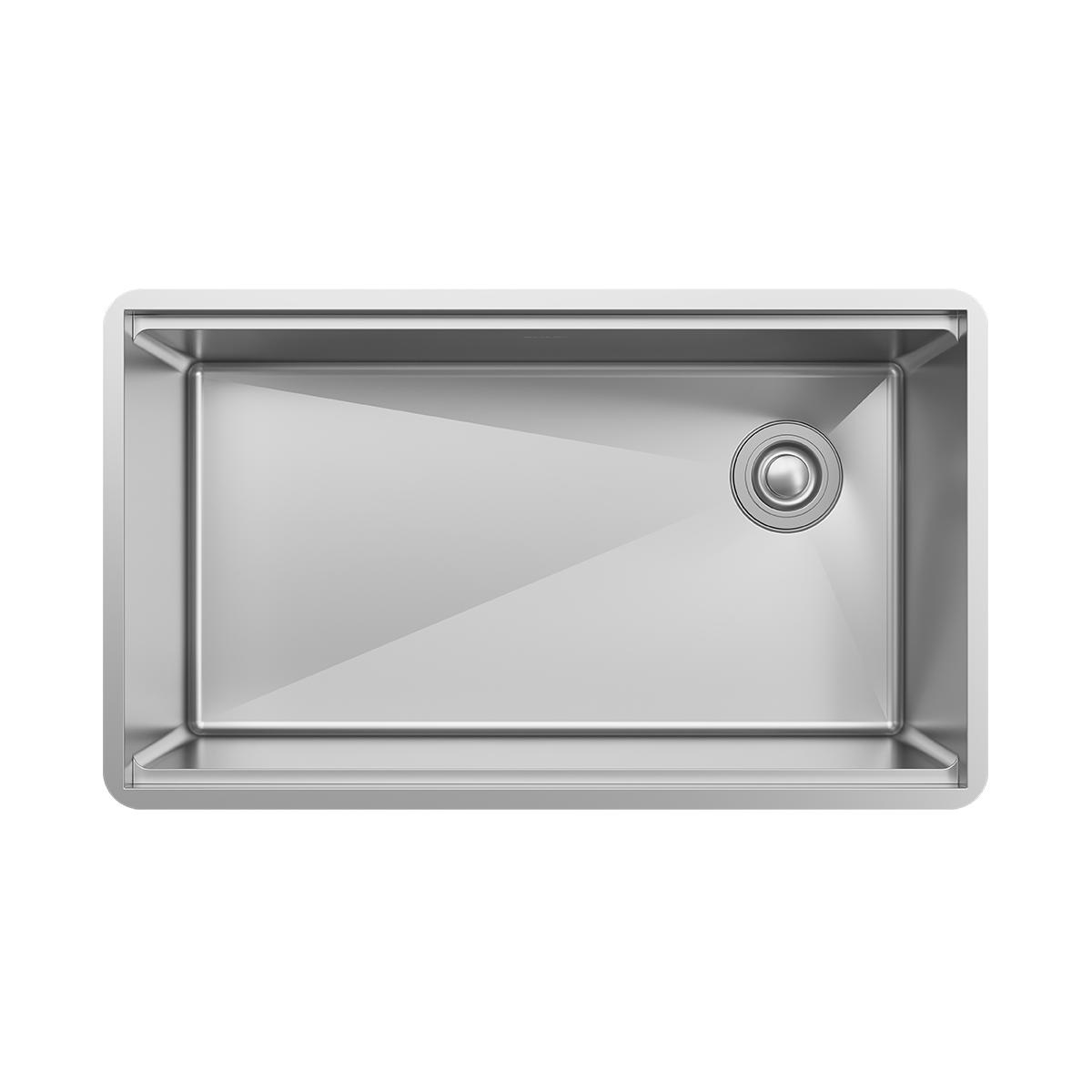 Elkay Crosstown 32" Undermount Stainless Steel Workstation Kitchen Sink Kit with Accessories, Single Bowl, Polished Satin, 18 Gauge, ECTRU30169RTWC