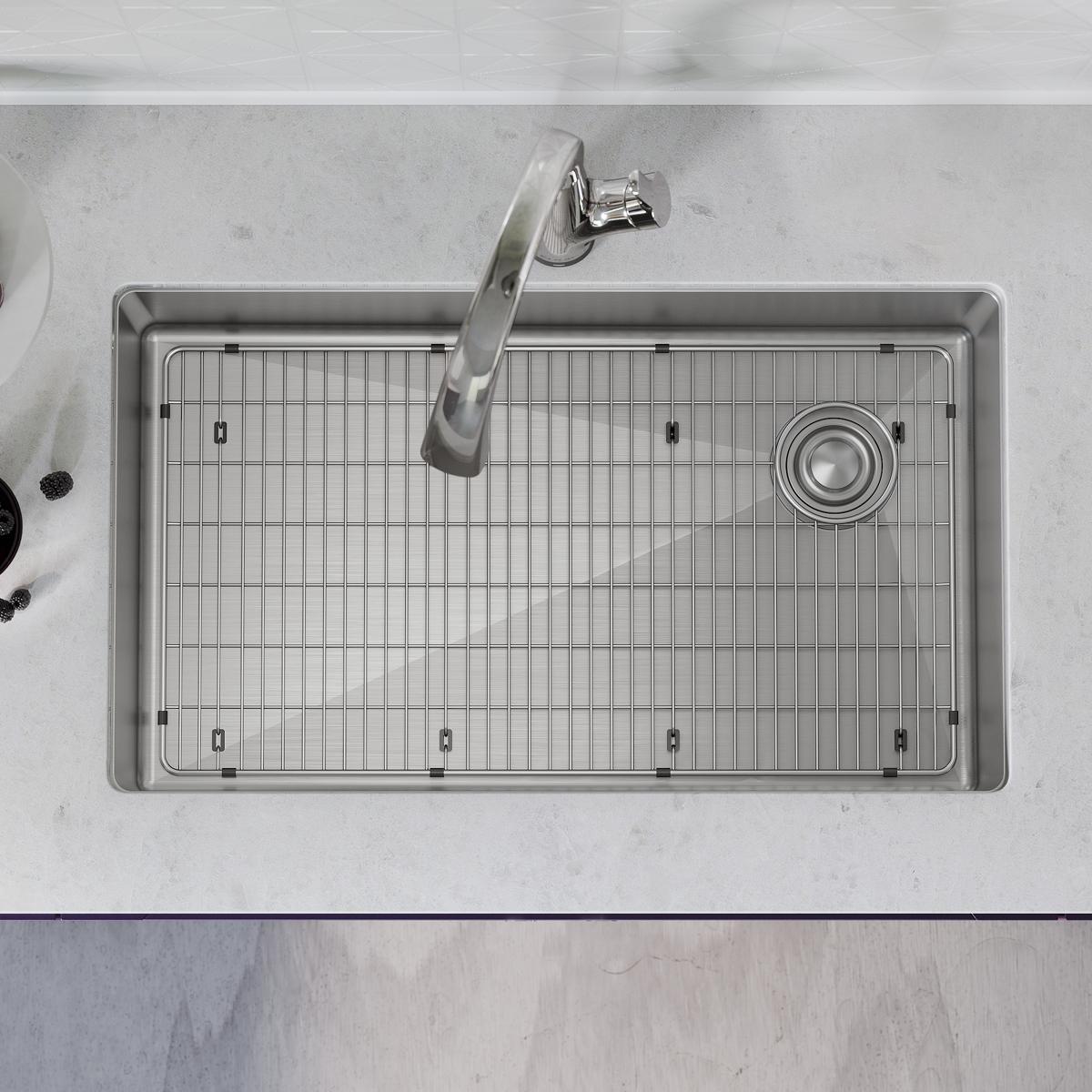 Elkay Crosstown 32" Undermount Stainless Steel Kitchen Sink Kit with Faucet, Single Bowl 18 Gauge, ECTRU30179RTFLC