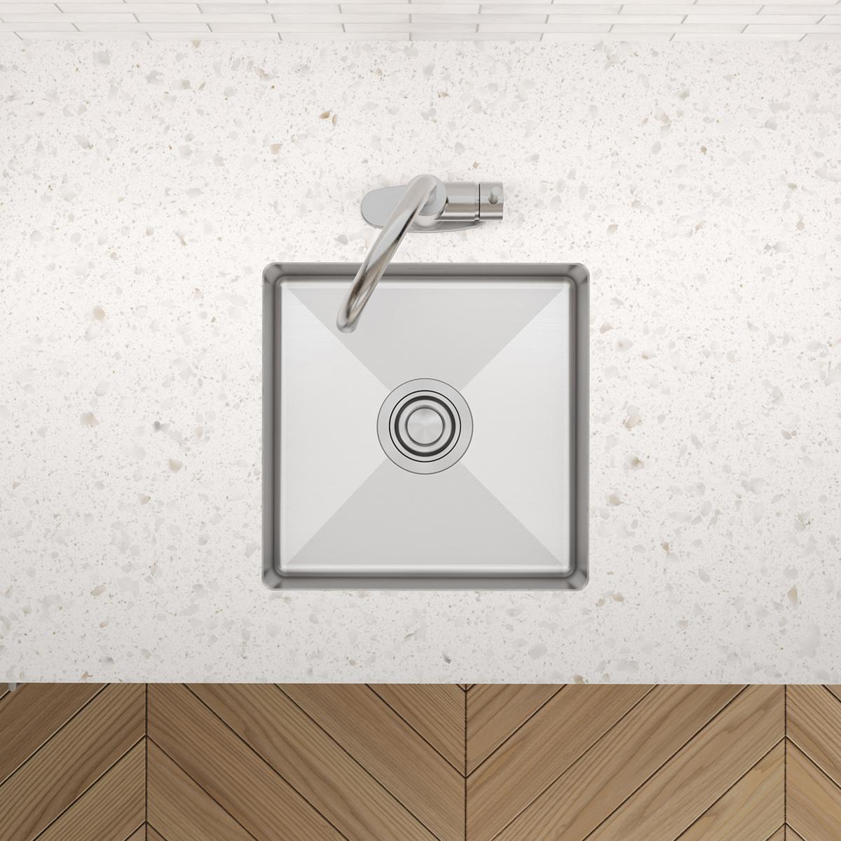 Elkay Crosstown 17" Rectangle Stainless Steel ADA Bar/Prep Sink, Polished Satin, 18 Gauge, ECTRUAD151550