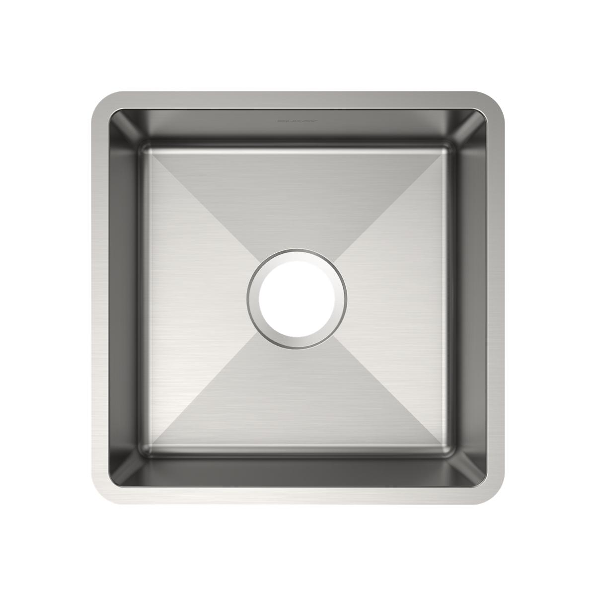 Elkay Crosstown 17" Rectangle Stainless Steel ADA Bar/Prep Sink, Polished Satin, 18 Gauge, ECTRUAD151550