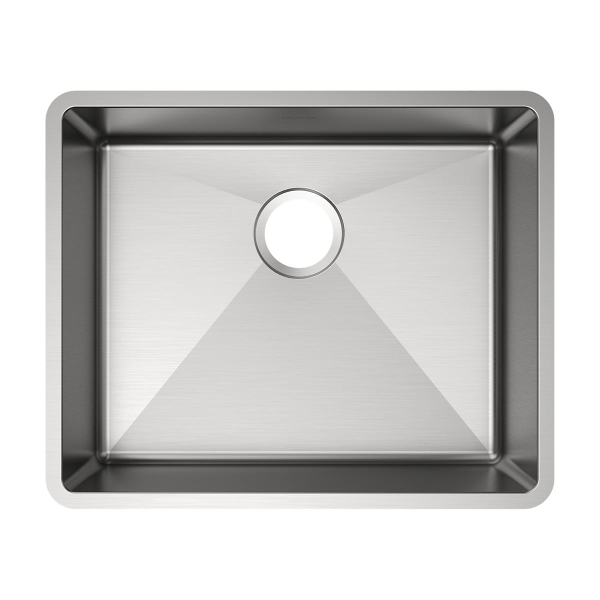 Elkay Crosstown 23" Undermount Stainless Steel ADA Kitchen Sink, Polished Satin, 18 Gauge, ECTRUAD211755
