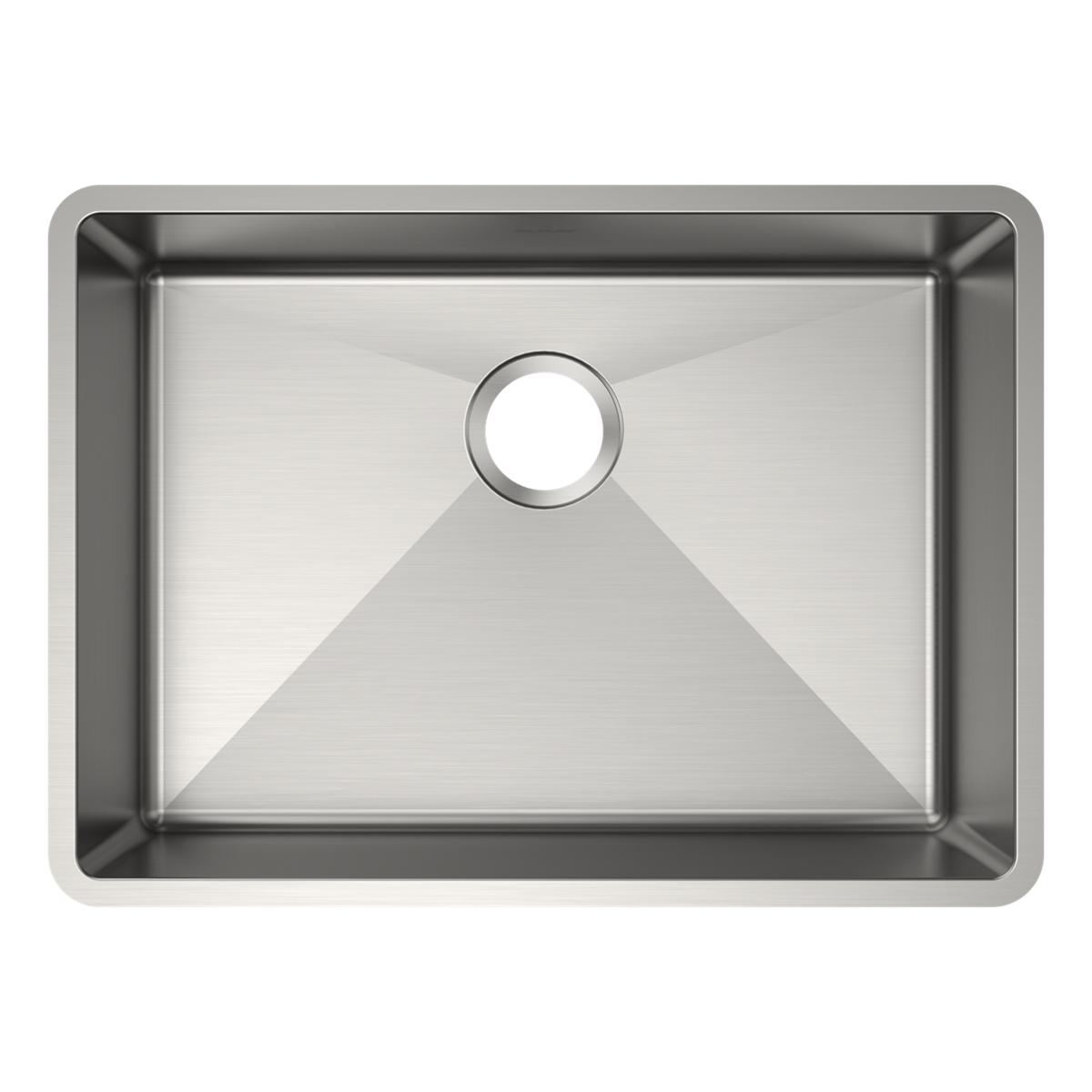 Elkay Crosstown 26" Undermount Stainless Steel ADA Kitchen Sink, Polished Satin, 18 Gauge, ECTRUAD241755