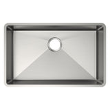 Elkay Crosstown 30" Undermount Stainless Steel ADA Kitchen Sink, Polished Satin, 18 Gauge, ECTRUAD281755