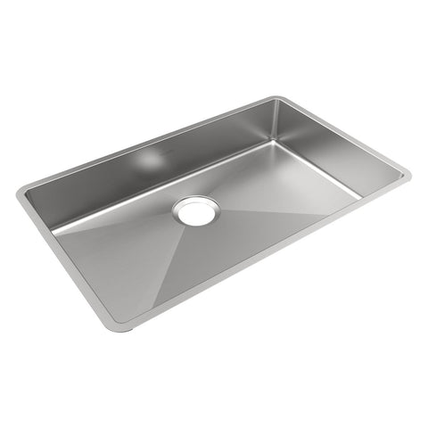 Elkay Crosstown 30" Undermount Stainless Steel ADA Kitchen Sink, Polished Satin, 18 Gauge, ECTRUAD281755