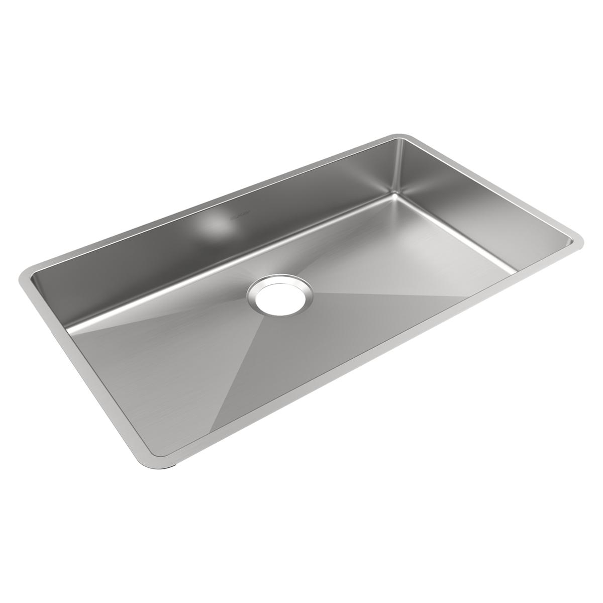 Elkay Crosstown 32" Undermount Stainless Steel ADA Kitchen Sink, Polished Satin, 18 Gauge, ECTRUAD301755