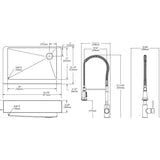 Elkay Crosstown 36" Stainless Steel Farmhouse Sink with Faucet, Polished Satin, 18 Gauge, ECTRUF30179RFCC