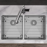 Elkay Crosstown 33" Dual Mount Stainless Steel ADA Kitchen Sink Kit, 50/50 Double Bowl, Polished Satin, No Faucet Hole, ECTSRAD33226TBG0