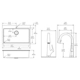 Elkay Crosstown 33" Dual Mount Stainless Steel Kitchen Sink Kit with Faucet, Single Bowl 18 Gauge, ECTSRS33229TFLC