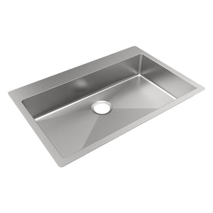 Alternate Image for Elkay Crosstown 33" Dual Mount Stainless Steel ADA Kitchen Sink, Polished Satin, No Faucet Hole, ECTSRSAD3322600