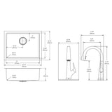 Elkay Crosstown 24" Undermount Stainless Steel Kitchen Sink Kit with Faucet, Single Bowl 16 Gauge, EFRU2115TFLC