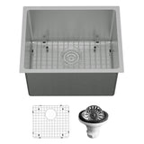 Karran Elite 23" Undermount Stainless Steel Kitchen Sink with Accessories, 16 Gauge, EL-74-PK1