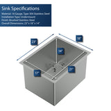 Karran Elite 23" Undermount Stainless Steel Kitchen Sink with Accessories, 16 Gauge, EL-74-PK1