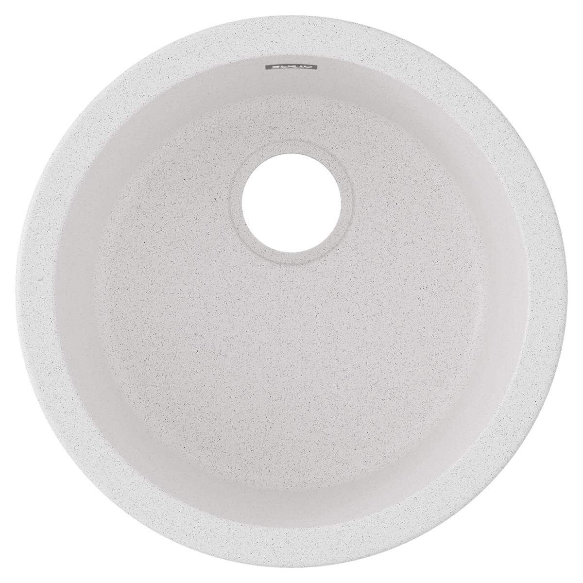 Elkay Quartz Classic 18" Dual Mount Quartz Kitchen Sink, Single Bowl, White, ELG16FBWH0