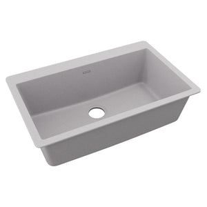 Alternate Image for Elkay Quartz Classic 33" Drop In/Topmount Quartz Kitchen Sink, Greystone, 5 Pre-scored Faucet Holes, ELGR13322GS0