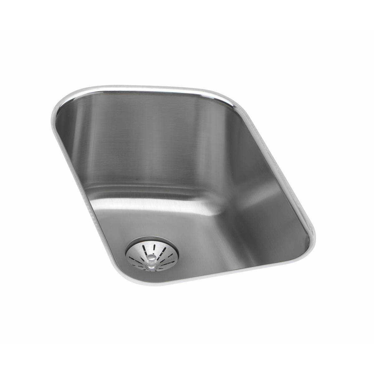 Elkay Lustertone Classic 14" Undermount Stainless Steel Kitchen Sink, Lustrous Satin, 18 Gauge, ELUH11189PD