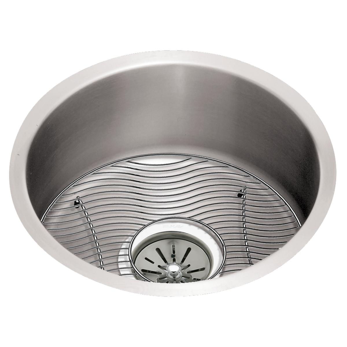 Elkay Lustertone Classic 14" Undermount Stainless Steel ADA Kitchen Sink Kit, Lustrous Satin, 18 Gauge, ELUH12FBDBG