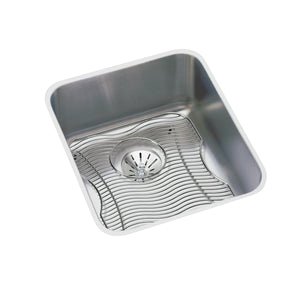 Alternate Image for Elkay Lustertone Classic 16" Undermount Stainless Steel Kitchen Sink Kit, Lustrous Satin, 18 Gauge, ELUH1316PDBG