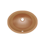 Elkay 18" Elliptical Undermount CuVerro Antimicrobial Copper ADA Bathroom Sink, Lustrous Satin, ELUH1511-CU