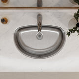 Elkay Asana 20" Stainless Steel Bathroom Sink, Lustrous Satin, ELUH1811