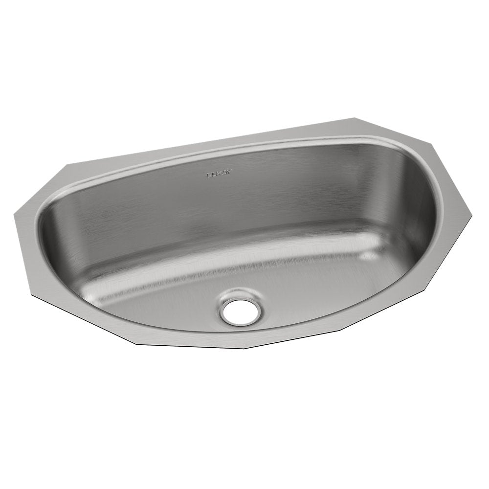 Elkay Asana 20" Stainless Steel Bathroom Sink, Lustrous Satin, ELUH1811